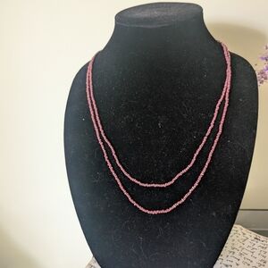 Vintage Purple Beaded Necklace